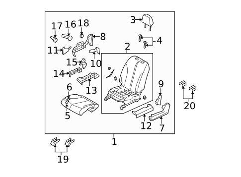 Front Seat Components for 2009 Nissan Versa #0