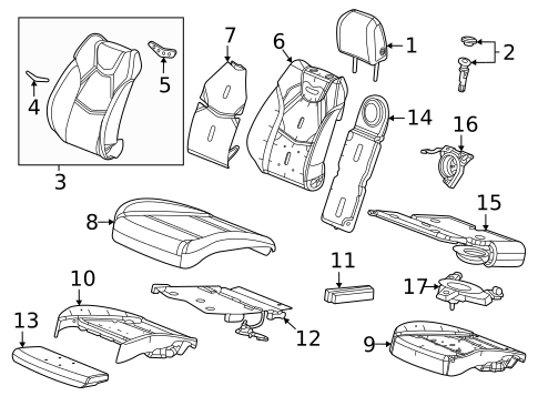 Driver Seat Components for 2022 Cadillac CT5 #11