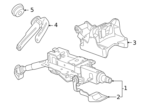 Steering Column Assembly for 2012 Volkswagen GTI #0