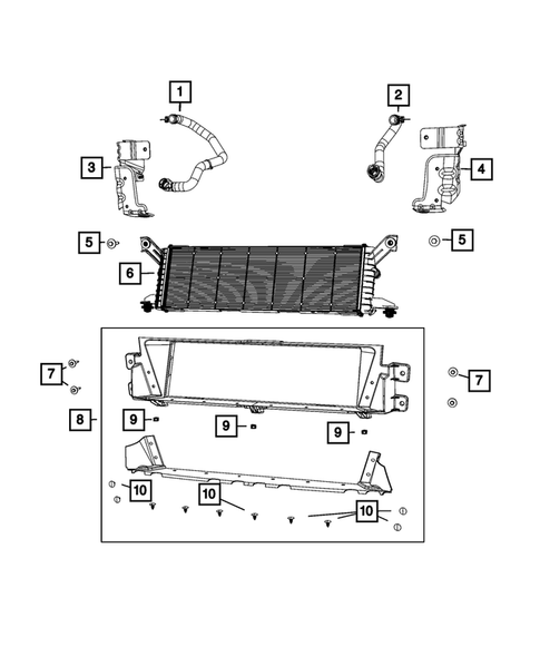 Radiator and Related Parts; Charge Air Cooler for 2023 Jeep Grand Wagoneer #5