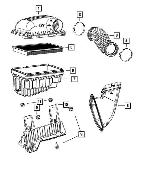 Air Cleaner for 2011 Ram 2500 #0
