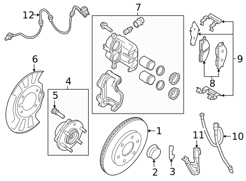 Front Brakes for 2019 Nissan Armada #1