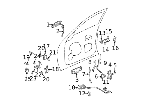 Front Door for 2004 Cadillac DeVille #0