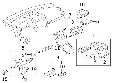 Instrument Panel Components for 2014 Chevrolet Captiva Sport #0