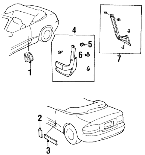 Exterior Trim - Quarter Panel for 1999 Toyota Celica #1