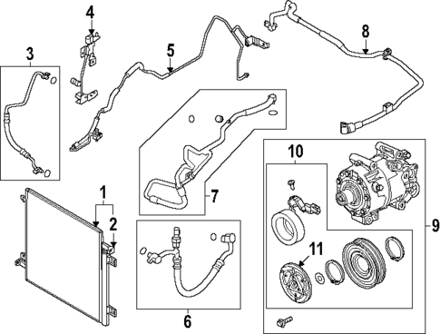 Condenser, Compressor & Lines for 2025 Mazda CX-70 #0