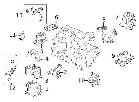 Engine & Trans Mounting for 2014 Honda Accord #0