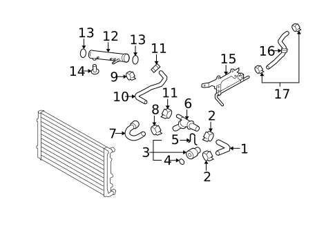 Hoses & Lines for 2008 Volkswagen R32 #1