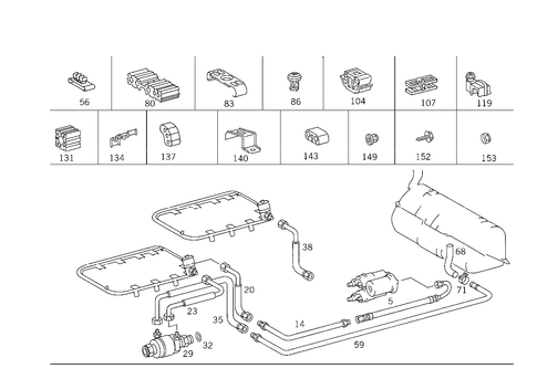 Fuel Lines for 1984 Mercedes-Benz 500 SEC #0