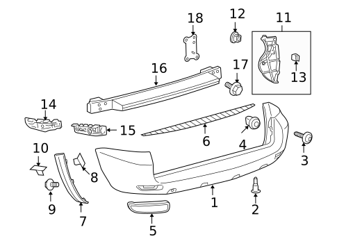 Bumper & Components - Rear for 2007 Toyota RAV4 #0