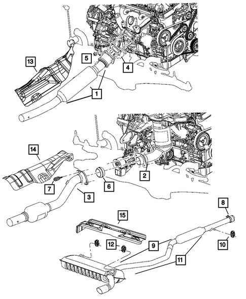 Exhaust System for 2009 Dodge Caliber #0