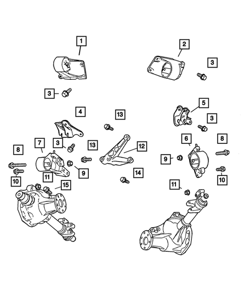 Engine Mounting for 2002 Dodge Durango #3