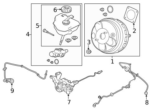 Master Cylinder - Components On Dash Panel for 2021 Jaguar E-Pace #0