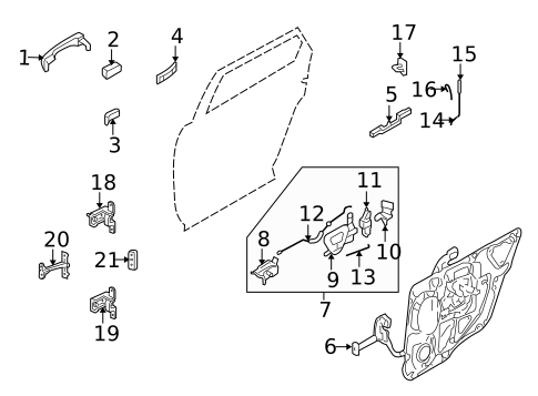 Rear Door for 2007 Mercury Mountaineer #2