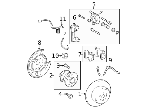Brake Components for 2007 Toyota Highlander #0