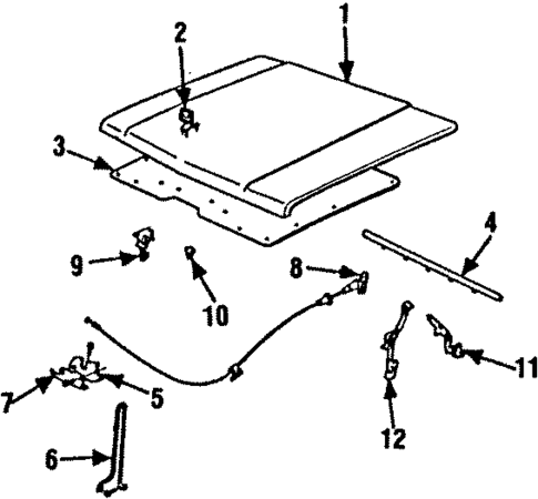 Hood & Components for 1987 Chevrolet Suburban R20 #0