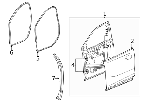 Door & Components for 2023 Buick Encore GX #0