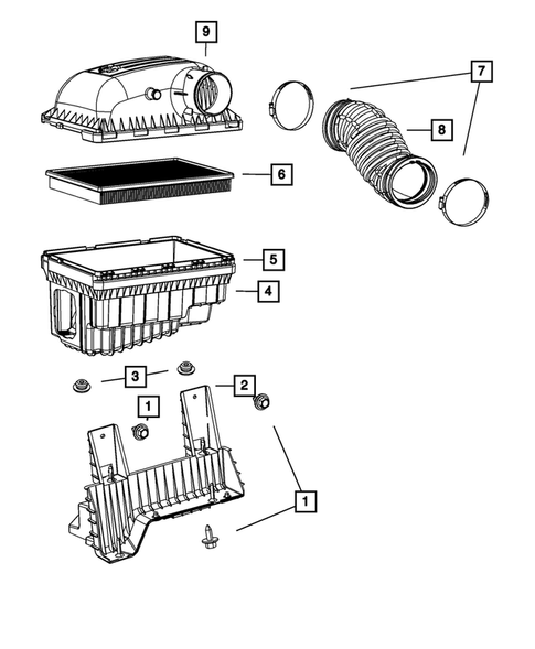 Air Cleaner for 2009 Dodge Ram 2500 #0