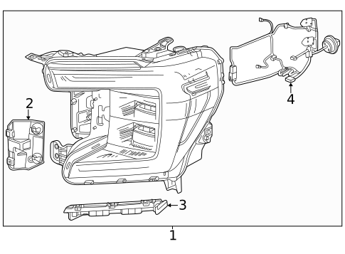 Headlamp Components for 2024 GMC Yukon #1