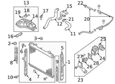 Radiator & Components for 2005 Kia Sorento #0