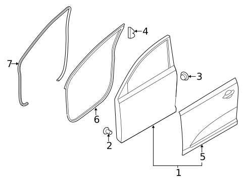 Door & Components for 2020 Kia Sportage #0