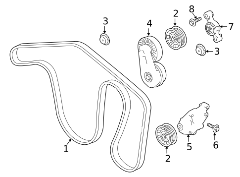Belts & Pulleys for 2018 Land Rover Discovery #0