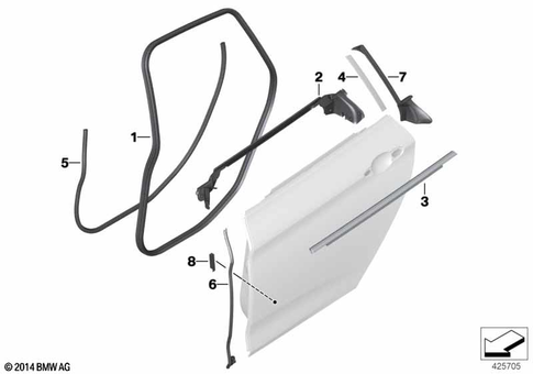 Door, Rear for 2014 BMW 328iX #1