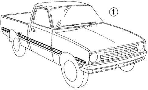 Stripe Tape for 1986 Isuzu Pickup #2