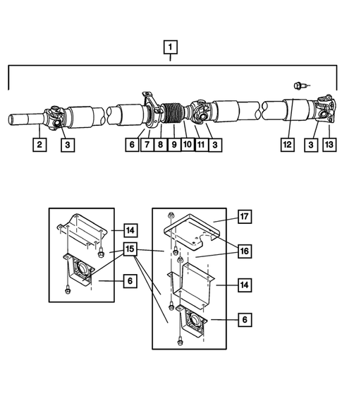 Propeller Shaft for 2004 Dodge Ram 2500 #0