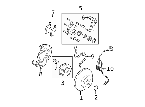 Brake Components for 2007 Toyota RAV4 #0