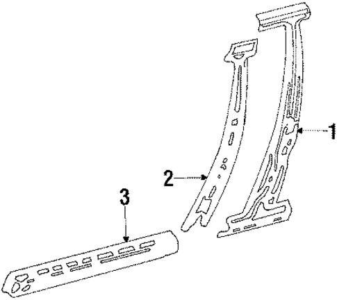 Center Pillar & Rocker for 1986 Mazda 323 #0