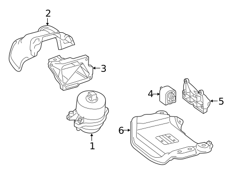 Engine & Trans Mounting for 2020 Mercedes-Benz S65 AMG #0