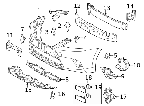 Bumper & Components - Front for 2016 Lexus CT200h #0