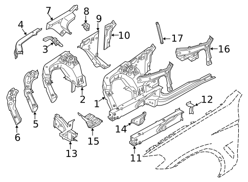 Structural Components & Rails for 2022 BMW X3 #0