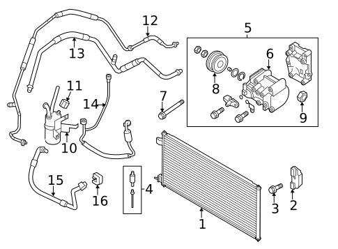 Condenser, Compressor & Lines for 2012 Ford Explorer #6