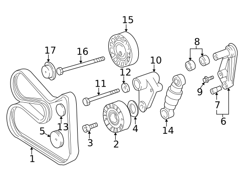 Belts & Pulleys for 2000 BMW Z3 #0