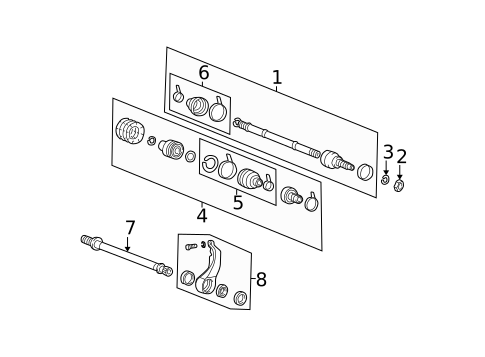 Drive Axles for 1999 Hyundai Sonata #0