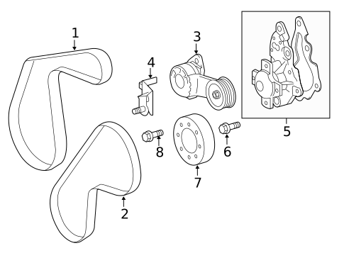 Water Pump for 2012 Scion iQ #0