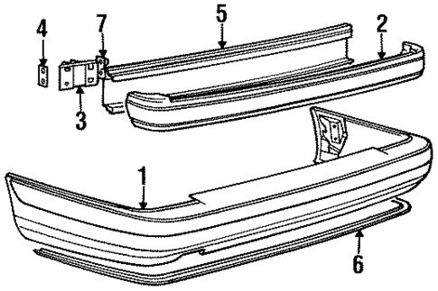 Bumper & Components - Rear for 1997 Volvo 960 #0
