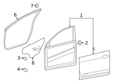 Door & Components for 2019 Nissan Rogue #0