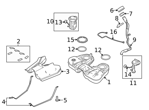 Fuel System Components for 2010 Lincoln MKT #0
