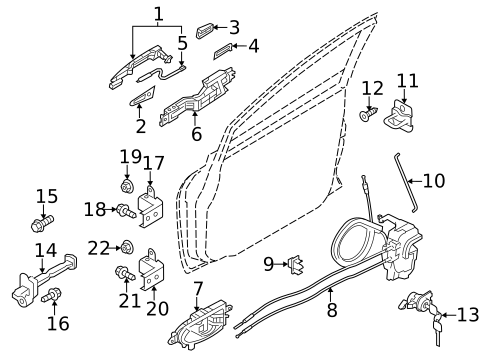 Lock & Hardware for 2013 Nissan LEAF #1