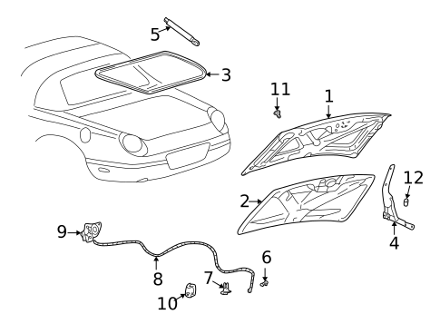 Hood & Components for 2002 Ford Thunderbird #1