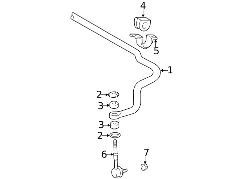 Stabilizer Bar & Components for 2002 Toyota Tacoma #2