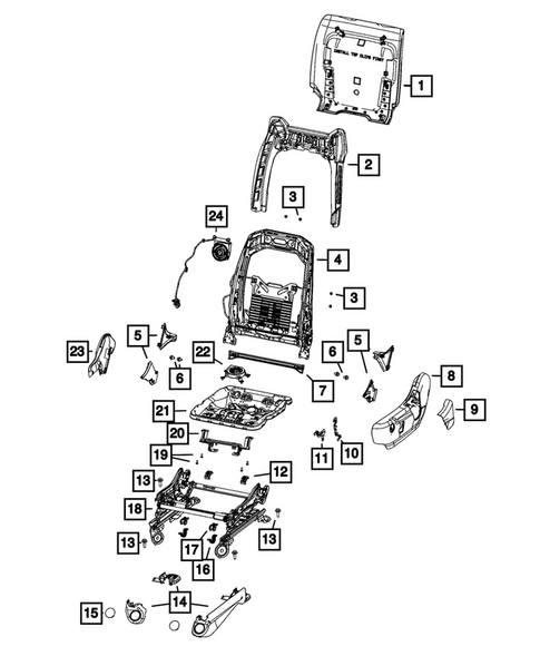 Front Seats - Adjusters, Recliners, Shields and Risers for 2026 Dodge Durango #0