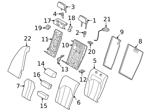 Rear Seat Components for 2025 BMW 330i #0
