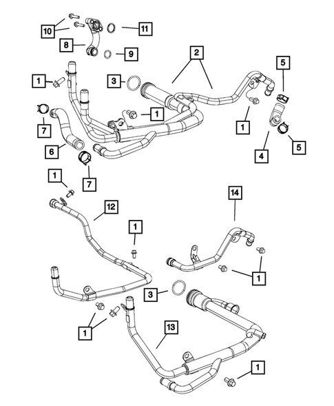 Water Pump and Related Parts for 2014 Jeep Grand Cherokee #0