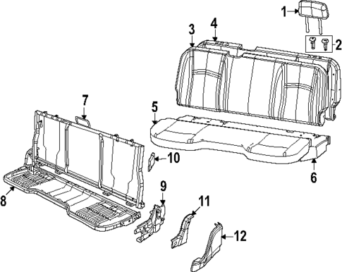 Rear Seat Components for 2025 Ram 1500 #4