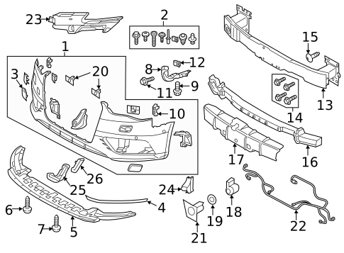 Bumper & Components - Front for 2017 Audi A3 Quattro #1