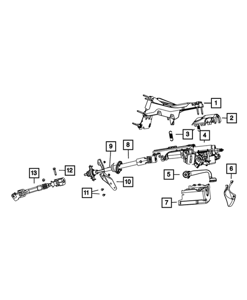 Steering Column for 2007 Dodge Nitro #1